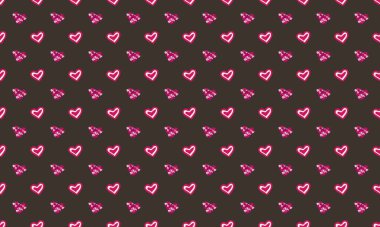 Farklı aksesuarlara sahip renkli arkaplan