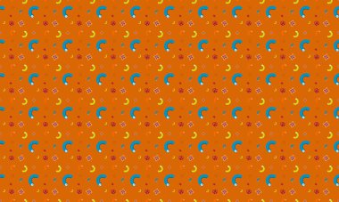 Farklı aksesuarlara sahip renkli arkaplan