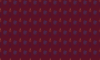 Farklı aksesuarlara sahip renkli arkaplan