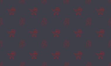 Farklı aksesuarlara sahip renkli arkaplan