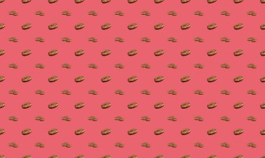 Farklı aksesuarlara sahip renkli arkaplan