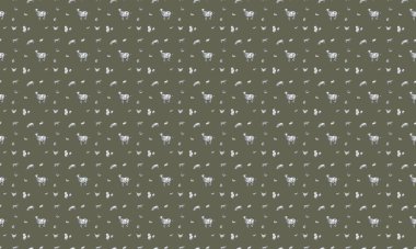 Farklı aksesuarlara sahip renkli arkaplan