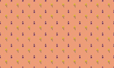 Farklı aksesuarlara sahip renkli arkaplan