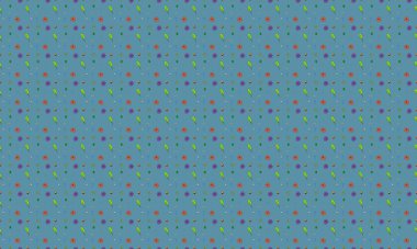 Farklı aksesuarlara sahip renkli arkaplan