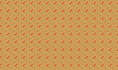 Farklı aksesuarlara sahip renkli arkaplan