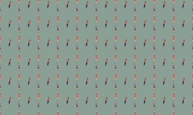 Farklı aksesuarlara sahip renkli arkaplan