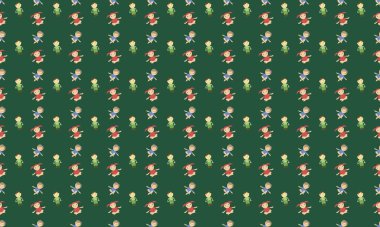 Farklı aksesuarlara sahip renkli arkaplan