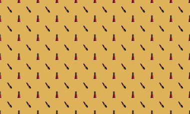 Farklı aksesuarlara sahip renkli arkaplan