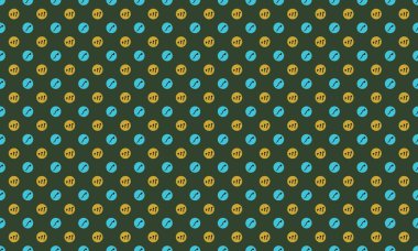 Farklı aksesuarlara sahip renkli arkaplan