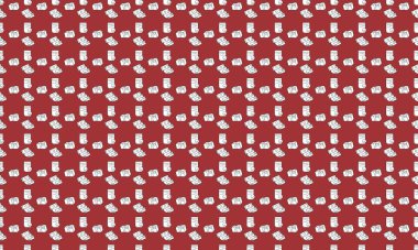 Farklı aksesuarlara sahip renkli arkaplan