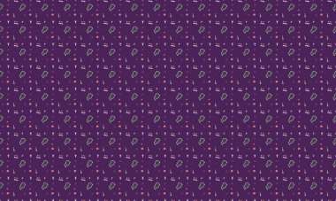 Farklı aksesuarlara sahip renkli arkaplan