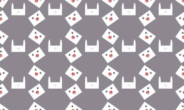 Farklı aksesuarlara sahip renkli arkaplan