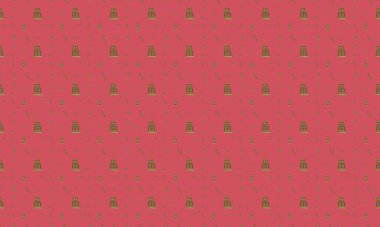 Farklı aksesuarlara sahip renkli arkaplan