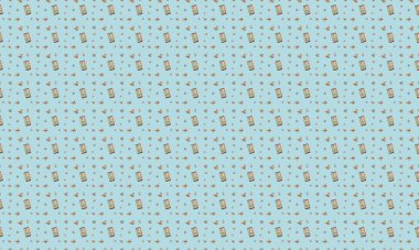 Farklı aksesuarlara sahip renkli arkaplan