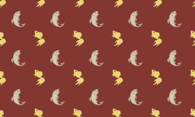 Farklı aksesuarlara sahip renkli arkaplan