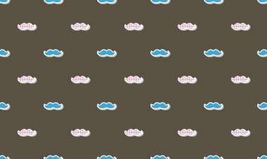 Farklı aksesuarlara sahip renkli arkaplan