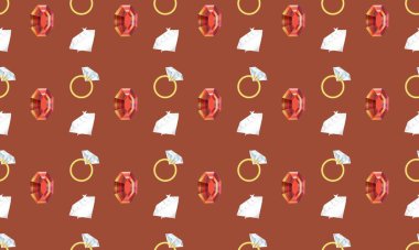 Farklı aksesuarlara sahip renkli arkaplan