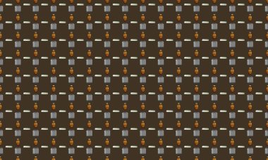 Farklı aksesuarlara sahip renkli arkaplan