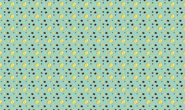 Farklı aksesuarlara sahip renkli arkaplan