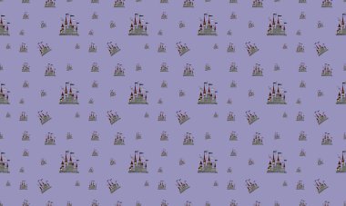 Farklı aksesuarlara sahip renkli arkaplan