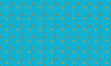 Farklı aksesuarlara sahip renkli arkaplan