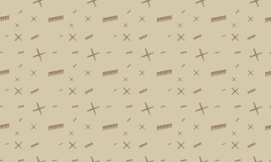 Farklı aksesuarlara sahip renkli arkaplan