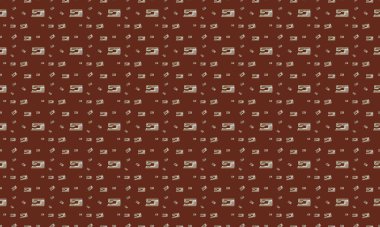 Farklı aksesuarlara sahip renkli arkaplan