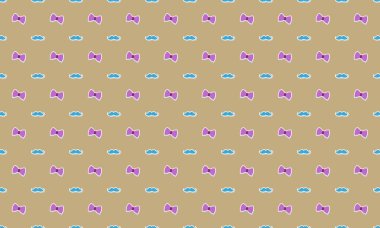 Farklı aksesuarlara sahip renkli arkaplan