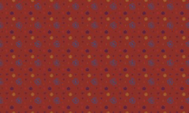 Farklı aksesuarlara sahip renkli arkaplan