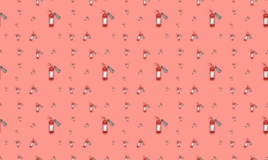 Farklı aksesuarlara sahip renkli arkaplan