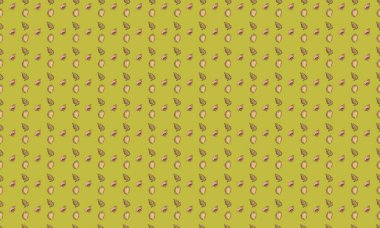 Farklı aksesuarlara sahip renkli arkaplan