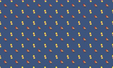 Farklı aksesuarlara sahip renkli arkaplan