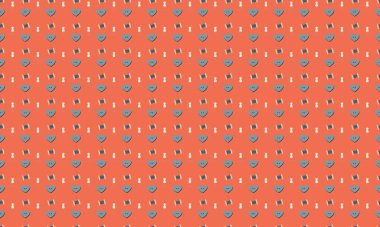 Farklı aksesuarlara sahip renkli arkaplan