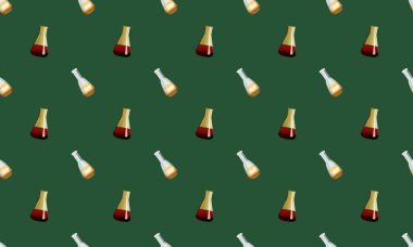 Farklı aksesuarlara sahip renkli arkaplan