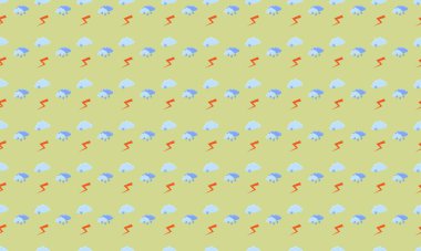 Farklı aksesuarlara sahip renkli arkaplan