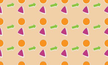 Farklı aksesuarlara sahip renkli arkaplan