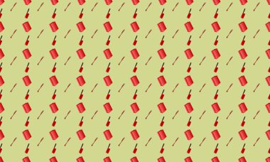 Farklı aksesuarlara sahip renkli arkaplan