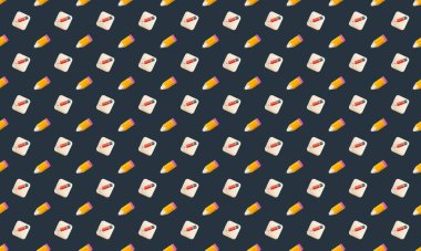 Farklı aksesuarlara sahip renkli arkaplan