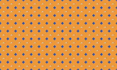 Farklı aksesuarlara sahip renkli arkaplan