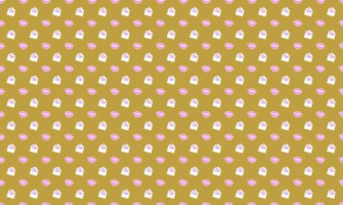 Farklı aksesuarlara sahip renkli arkaplan