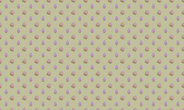 Farklı aksesuarlara sahip renkli arkaplan