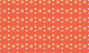 Farklı aksesuarlara sahip renkli arkaplan