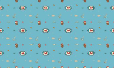 Farklı aksesuarlara sahip renkli arkaplan