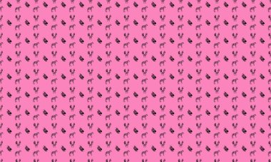 Farklı aksesuarlara sahip renkli arkaplan