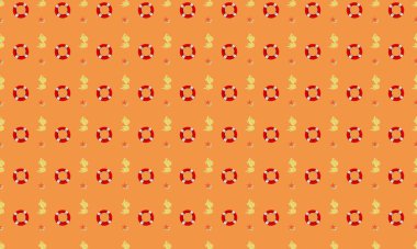 Farklı aksesuarlara sahip renkli arkaplan