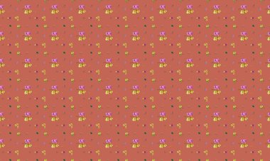 Farklı aksesuarlara sahip renkli arkaplan