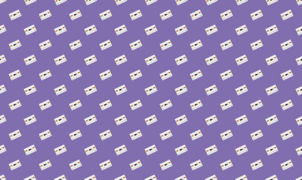 Цветной фон с различными аксессуарами