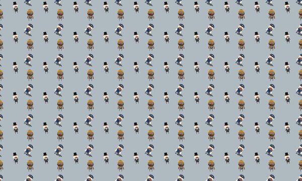 Colored background with different accessories