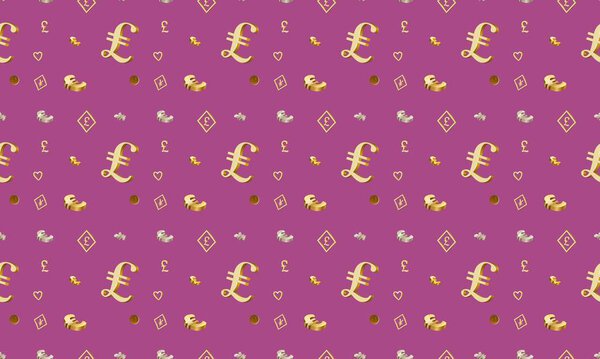 Цветной фон с различными аксессуарами