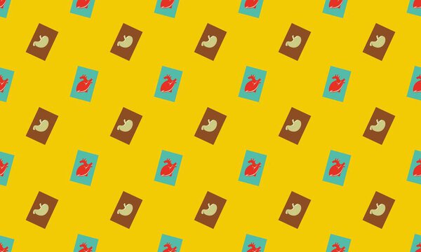 Цветной фон с различными аксессуарами